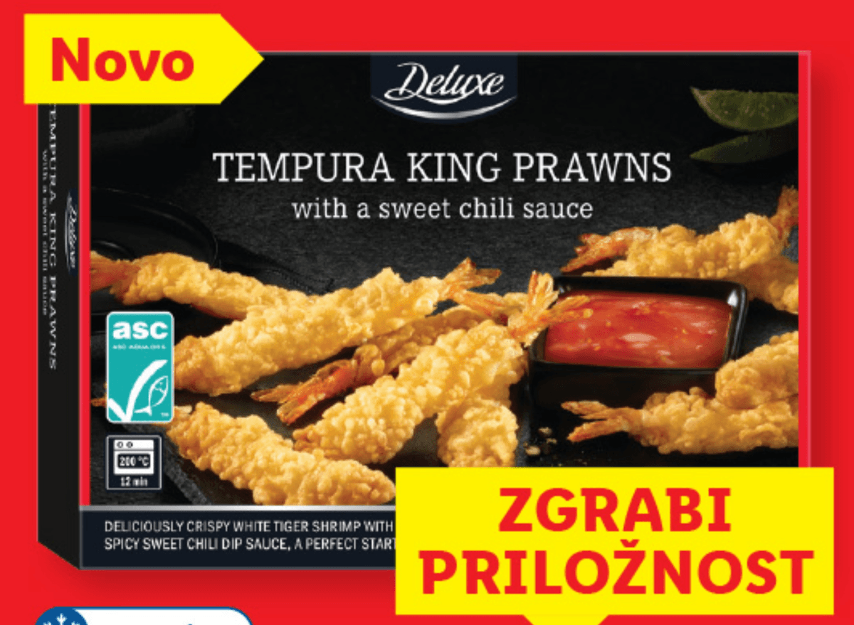 Deluxe Kraljeve kozice v hrustljavi tempuri 200 g - Akcija v trgovini Lidl