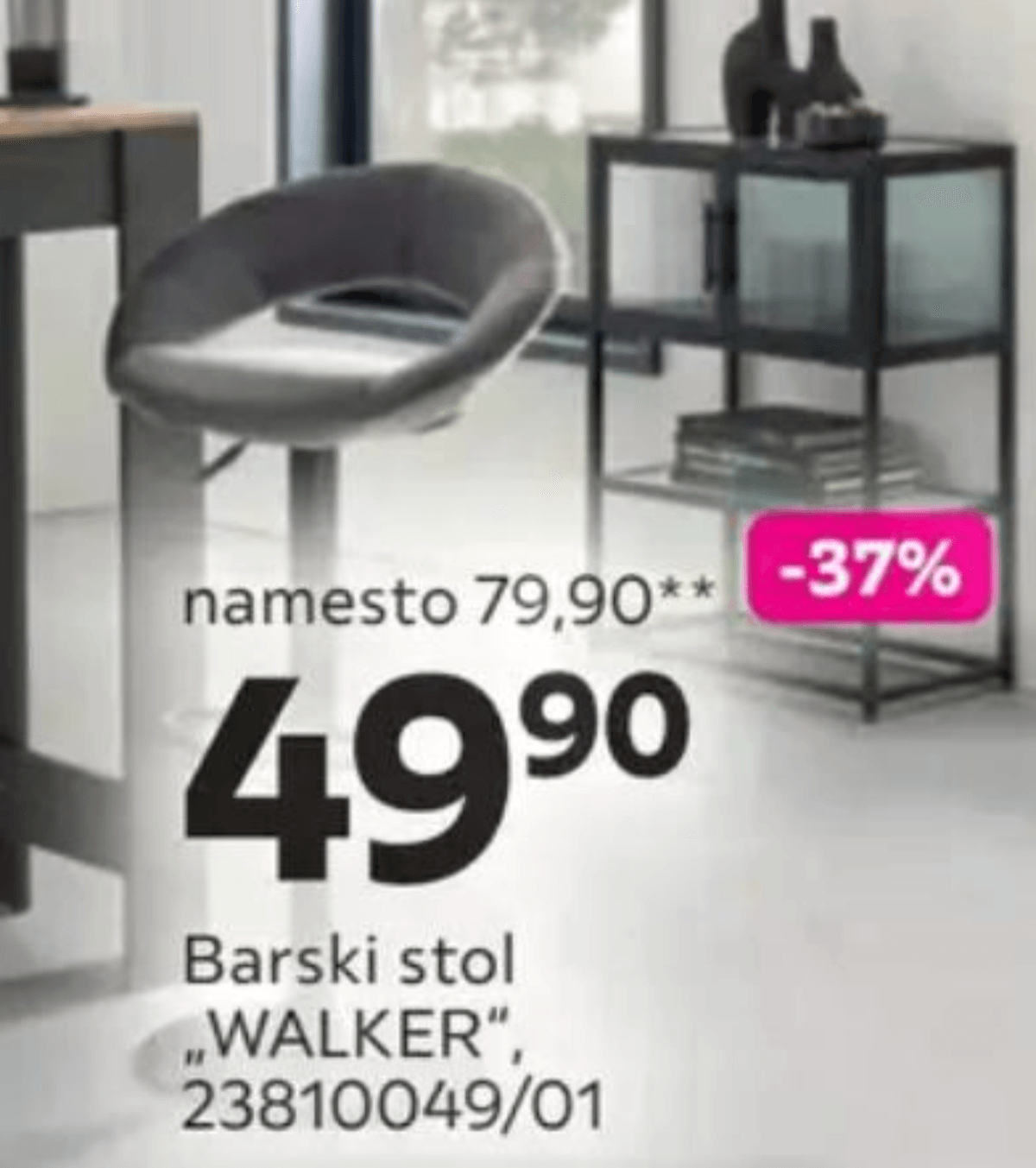 Barski stol Walker - Akcija v trgovini Mömax