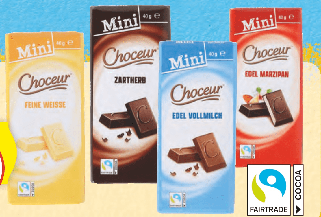 Choceur Mini Čokoladice Feine Weisse 5 x 40 g - Akcija v trgovini Hofer