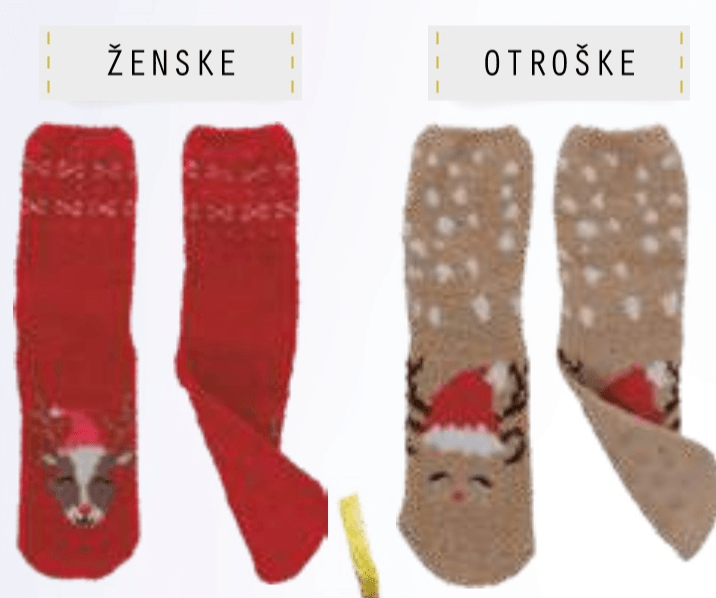 Ženske, Moške ali Otroške Tople Nogavice z nedrsečim podplatom v darilnem pakiranju Tissaja - Akcija v trgovini E.Leclerc