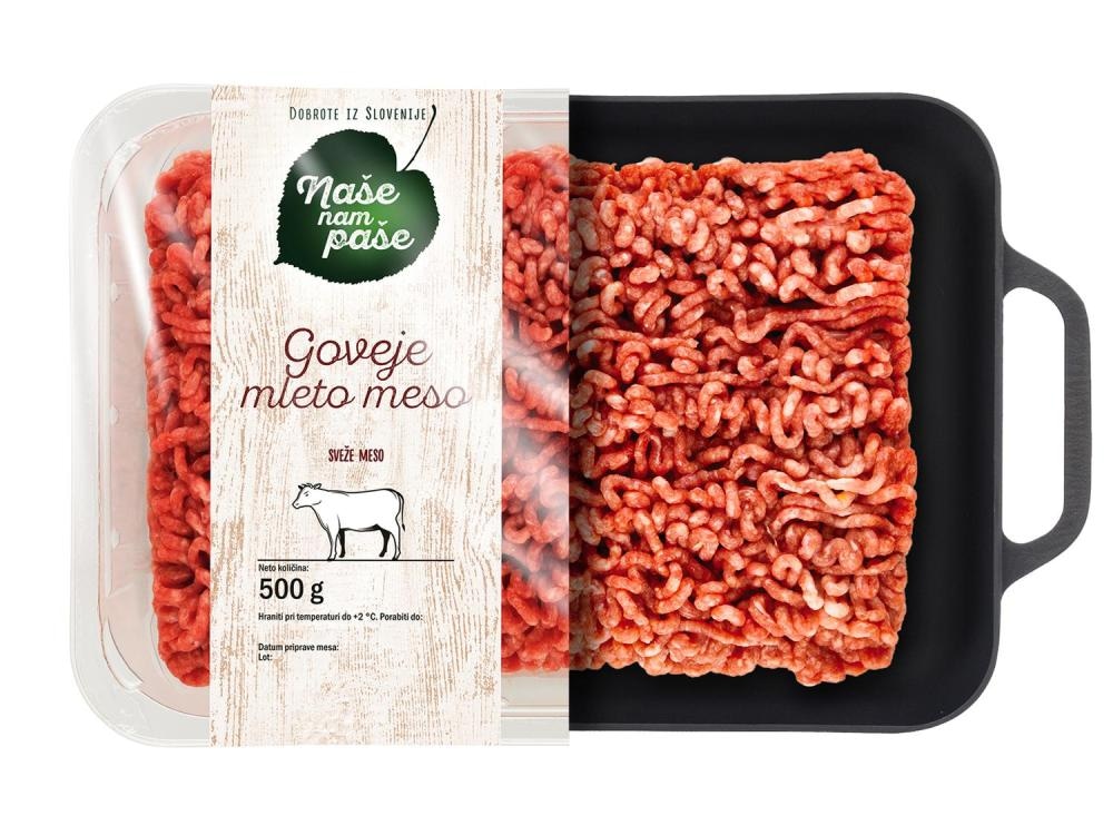 NAŠE NAM PAŠE Sveže pusto goveje mleto meso 420 g - Akcija v trgovini Lidl