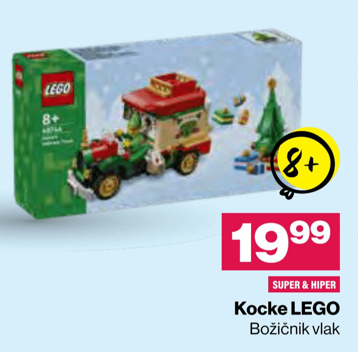 Kocke LEGO Božičnik vlak - Akcija v trgovini Mercator