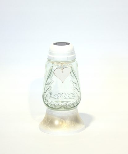 STEKLENA SOLARNA SVEČA MEDENO SRCE ali BUČKA - Akcija v trgovini E.Leclerc