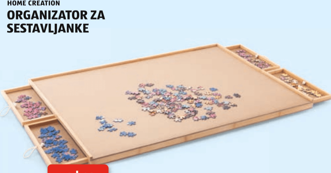 Organizator za sestavljanke Home Creation - Akcija v trgovini Hofer