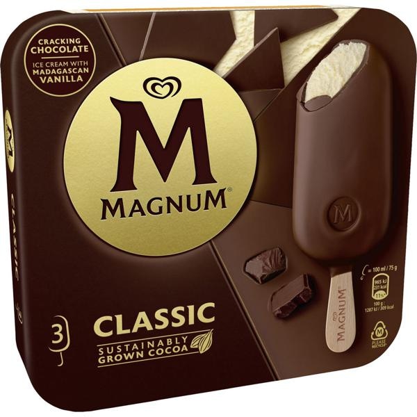Sladoled Magnum Classic 3 x 100 ml - Akcija v trgovini Tuš