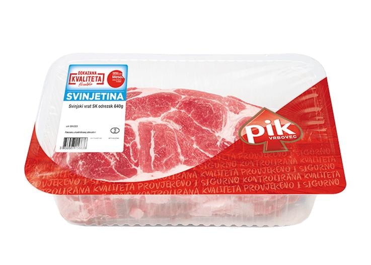 Svinjski vrat brez kosti Pik 840 g - Akcija v trgovini Mercator