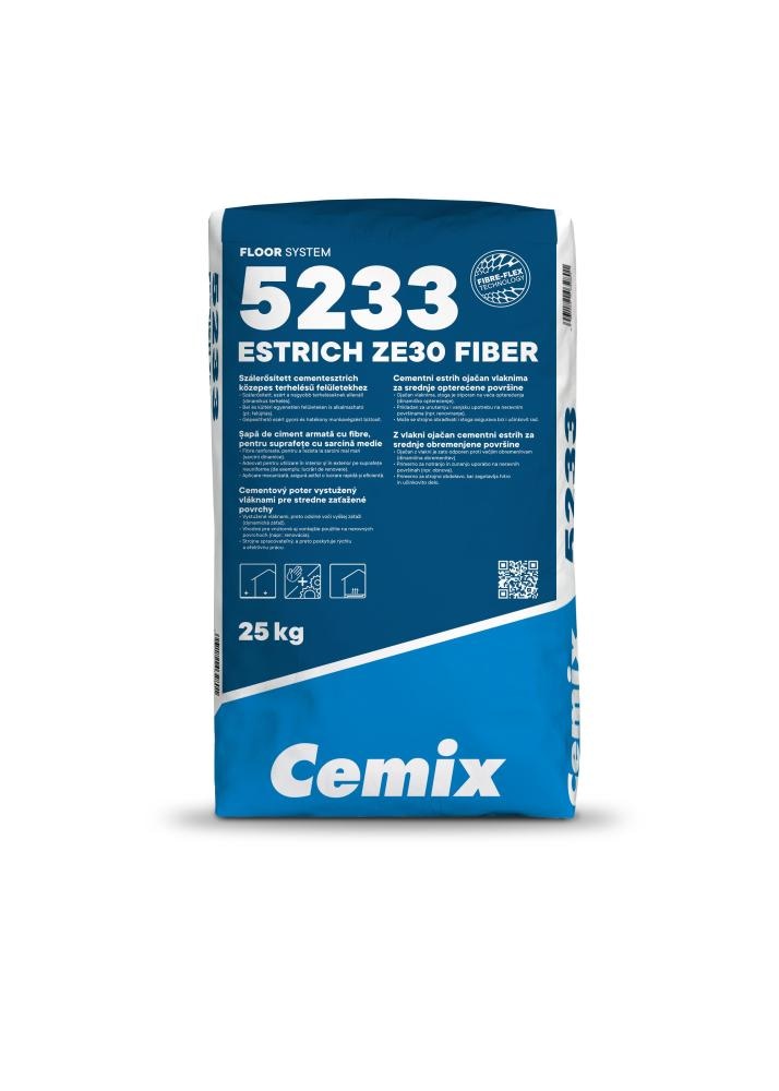 Cementni estrih ESTRICH ZE30 FIBER 25 kg Cemix - Akcija v trgovini Jager