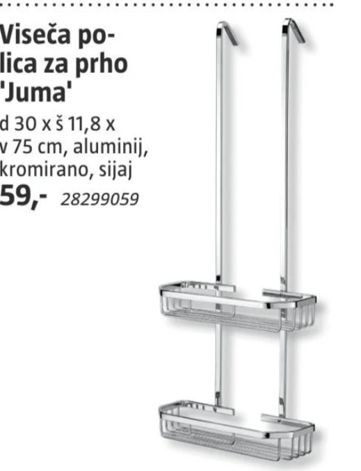Viseča polica za prho 'Juma' - Akcija v trgovini Bauhaus
