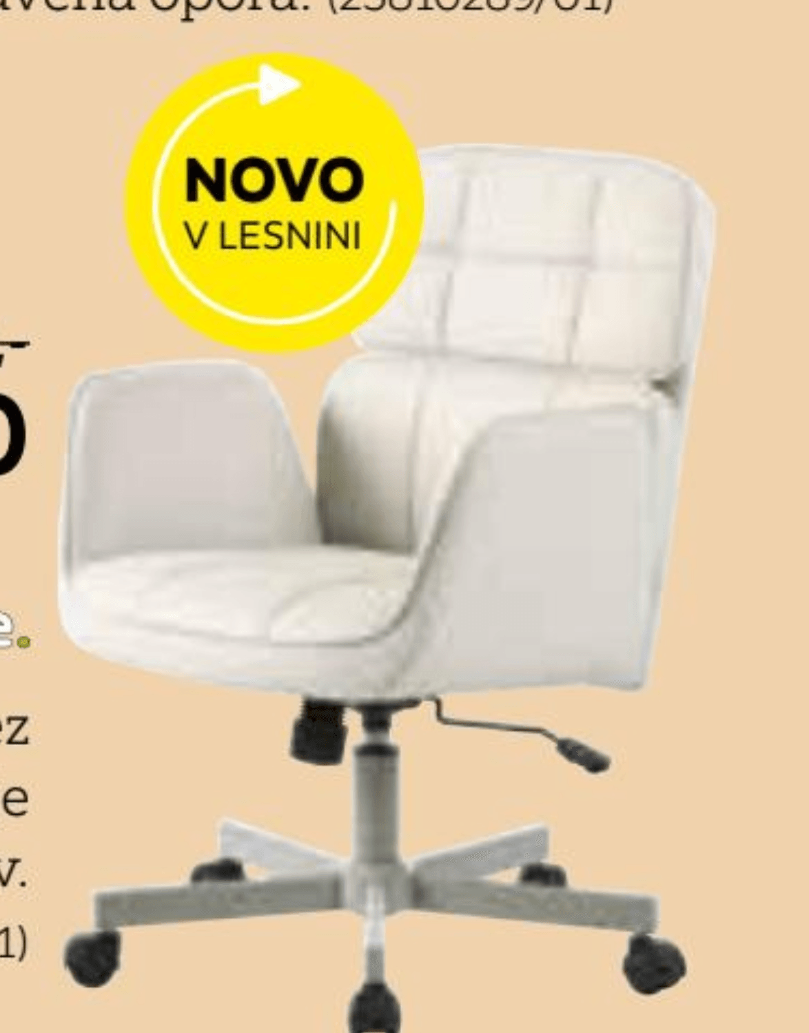 Pisarniški stol - Akcija v trgovini Lesnina