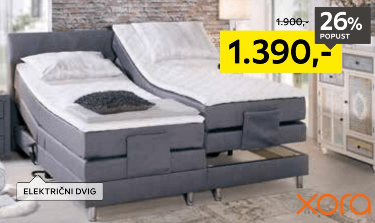 Postelja boxspring - Akcija v trgovini Lesnina