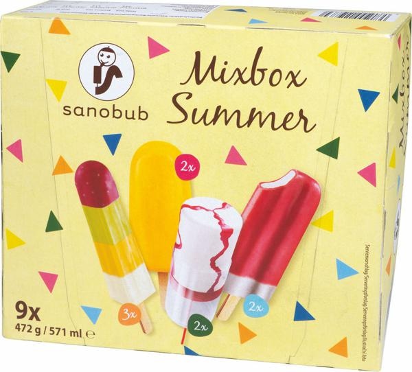 Sladoled Sanobub Mixbox Summer 9/1 • 571 ml - Akcija v trgovini Tuš