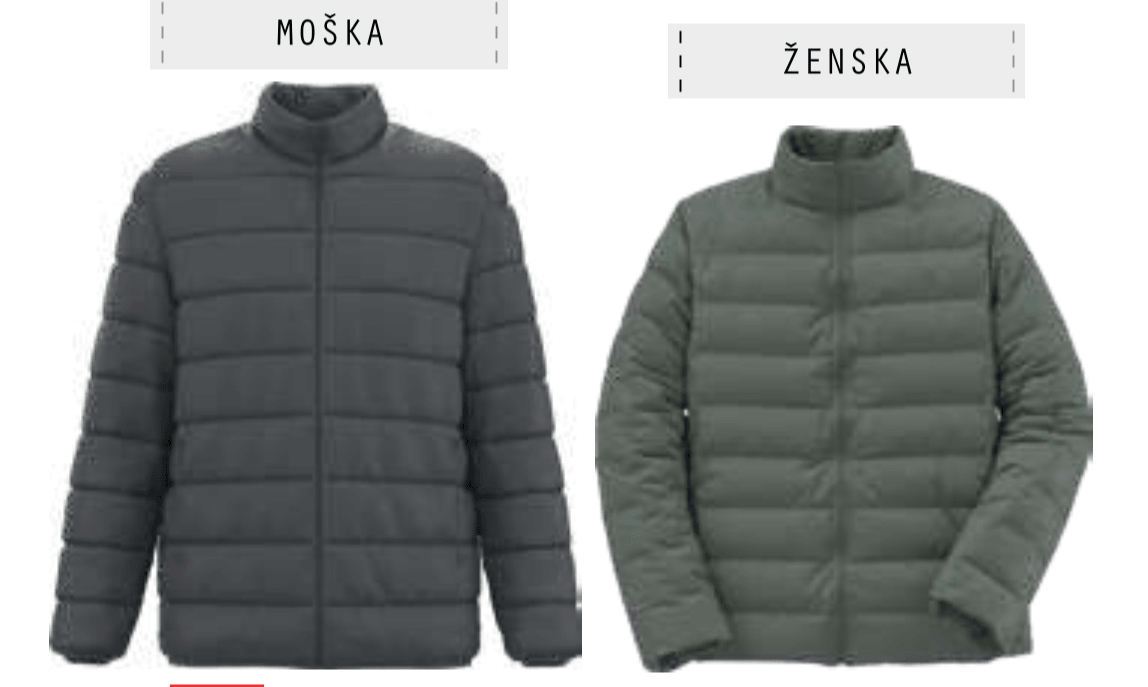 Ženska ali moška prešita jakna TISSAIA Basics - Akcija v trgovini E.Leclerc