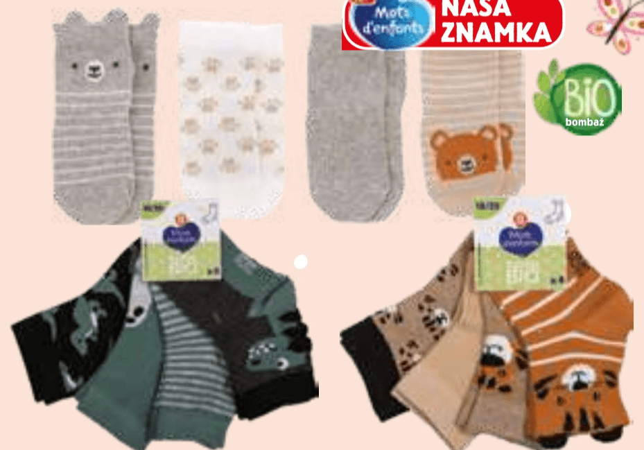 4x Otroške nogavice 4x - Akcija v trgovini E.Leclerc