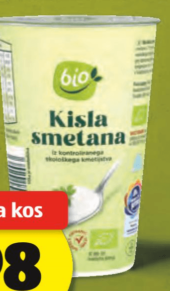 BIO Kisla smetana 250 g - Akcija v trgovini Hofer