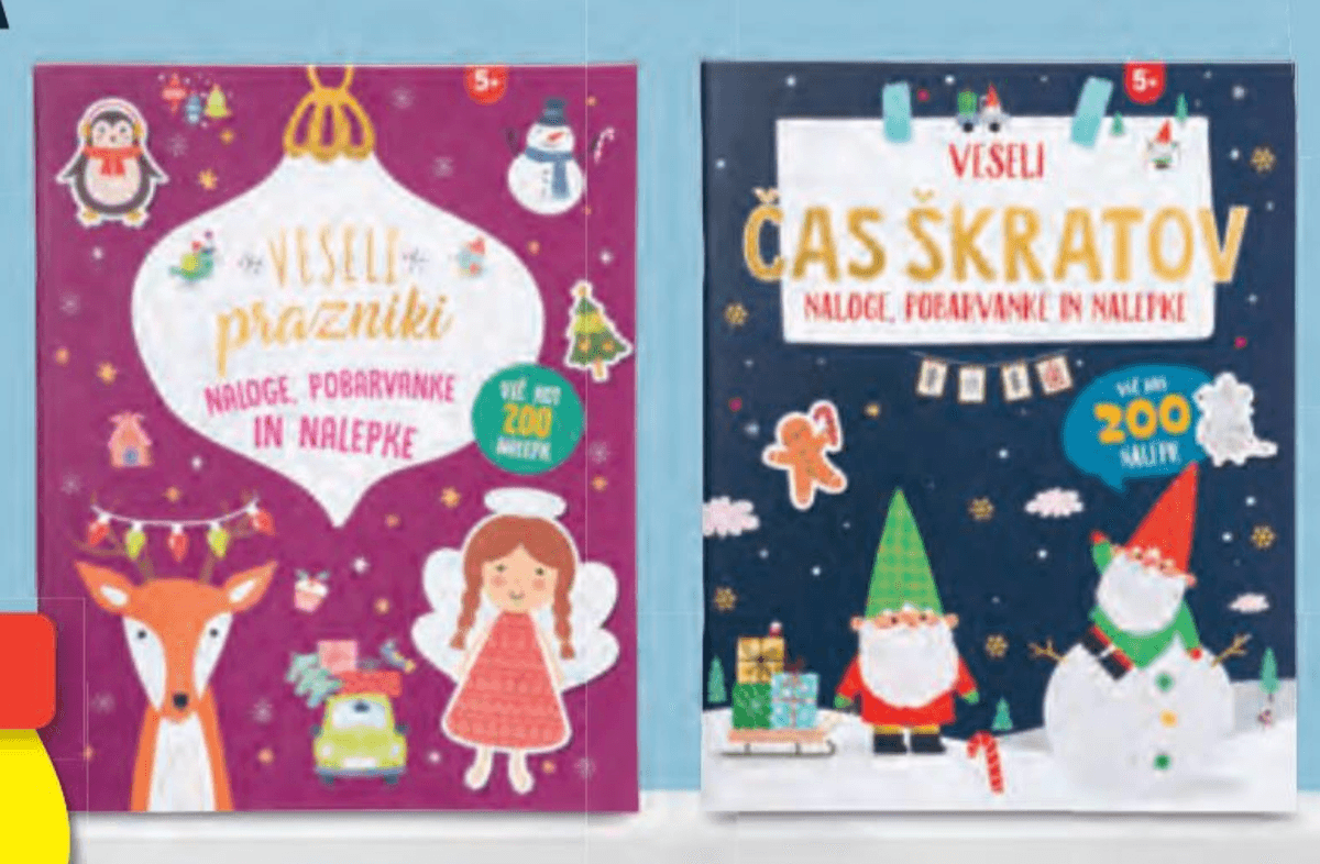 Božična knjiga z nalepkami - Akcija v trgovini Hofer