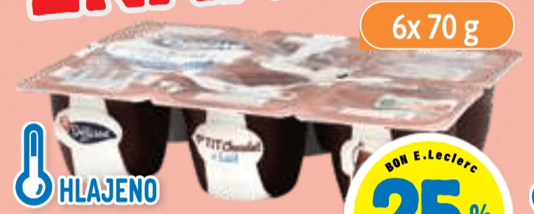 Mlečni desert s čokolado Délisse 6x 70 g - Akcija v trgovini E.Leclerc