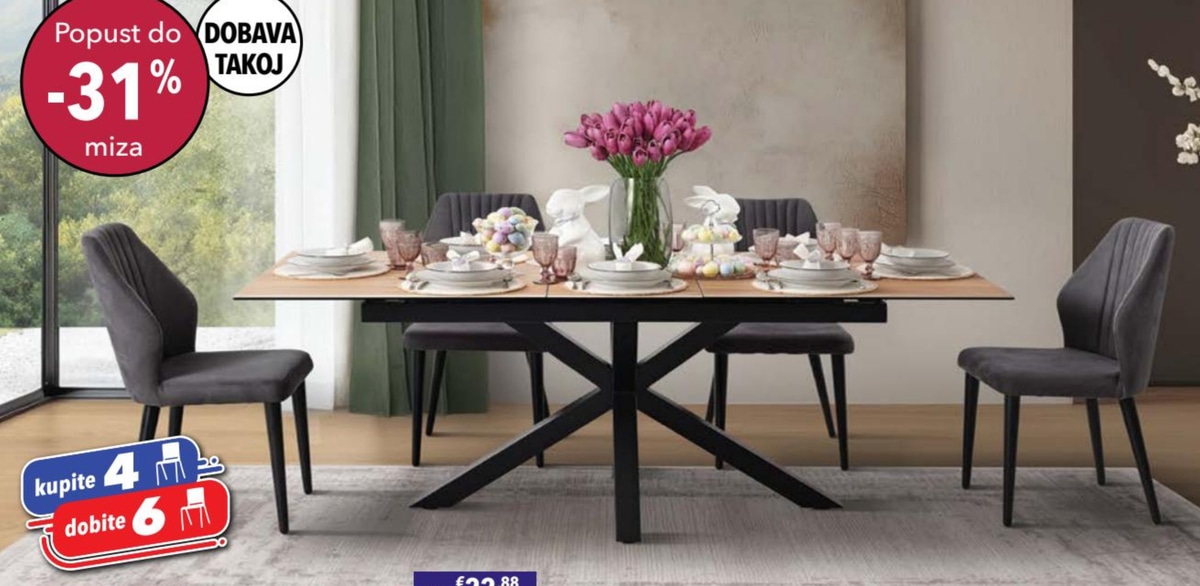 Stol SIENNA - Akcija v trgovini Harvey Norman