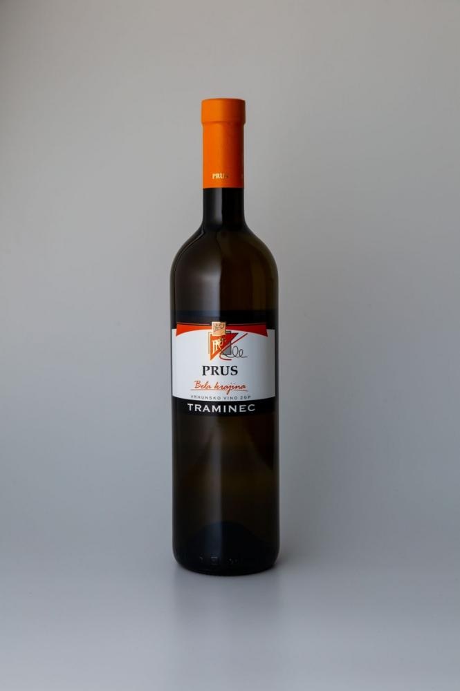 Prus vrhunsko vino ZGP Traminec ali Renski rizling 0,5 l Akcija v trgovini E.Leclerc