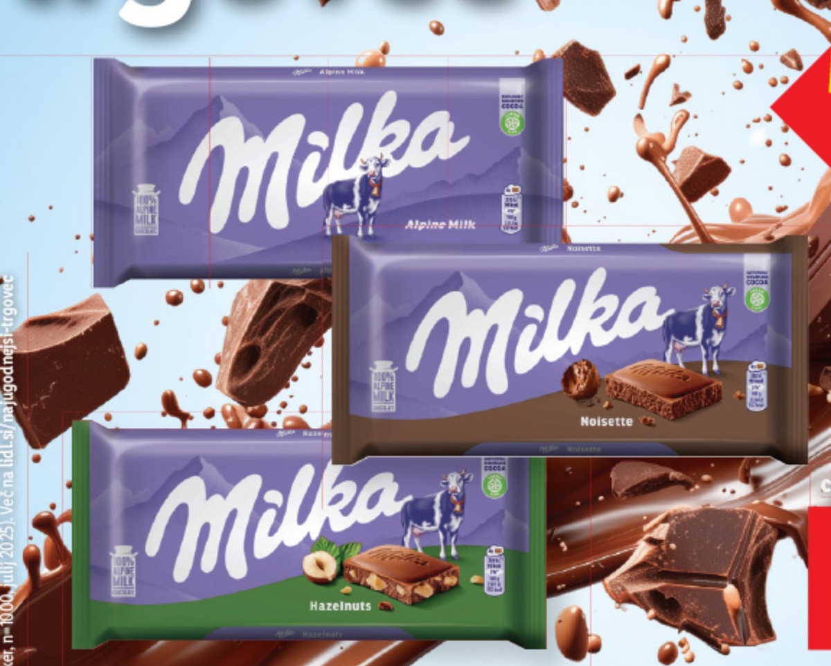Milka Čokolada 90-100 g - Akcija v trgovini Lidl