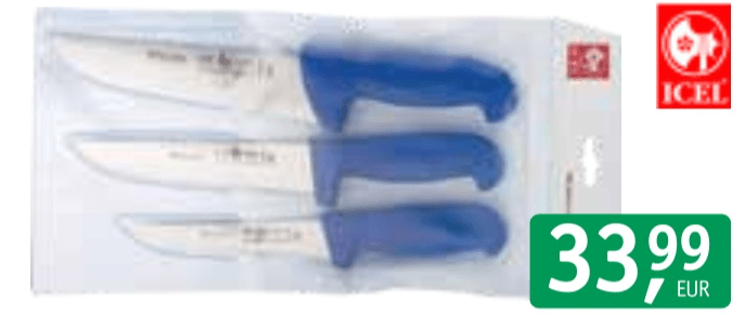 Mesarski komplet nožev 3-set 3-set ICEL - Akcija v trgovini Jager
