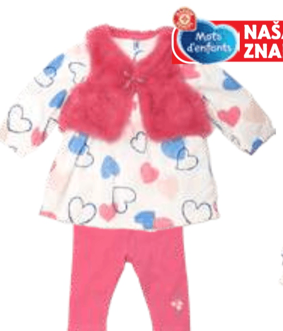 Dekliški komplet: Obleka + Bolero + Pajkice Mots d'enfants - Akcija v trgovini E.Leclerc