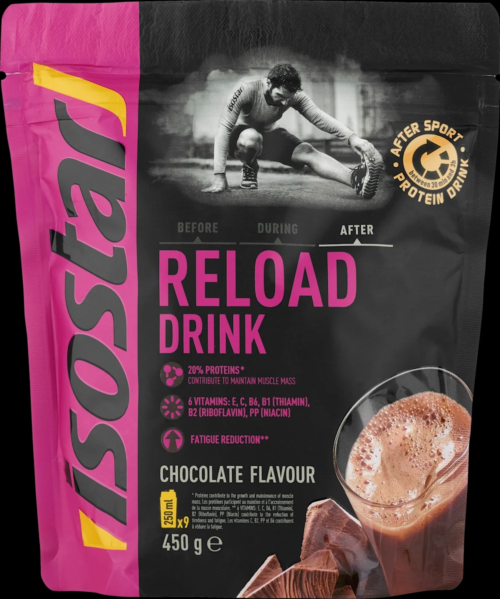 isostar Reload prašek za pripravo beljakovinskega napitka 450 g - Akcija v trgovini Dm
