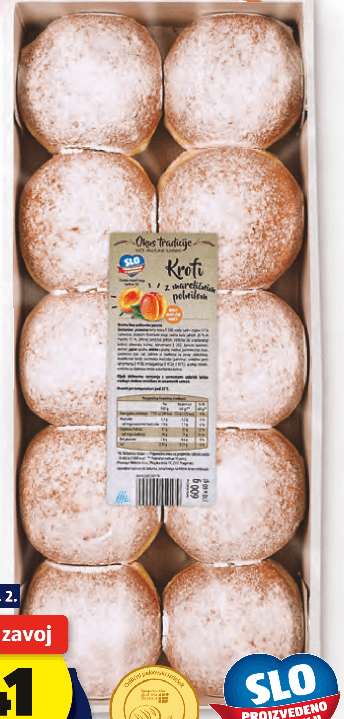 Krofi 10 x 60 g - Akcija v trgovini Hofer