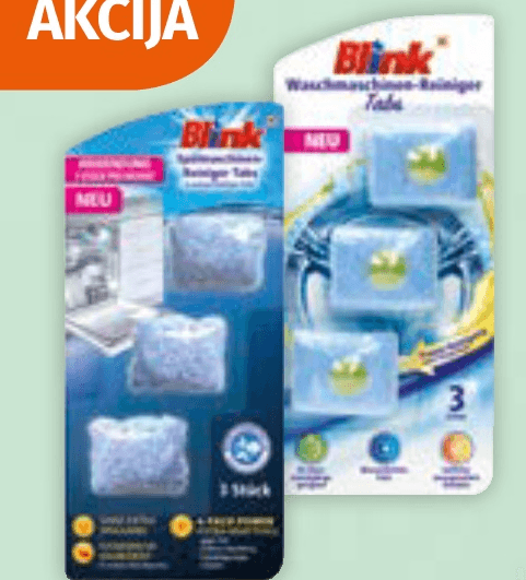 Blink tablete za čiščenje pomivalnega stroja 3 kos - Akcija v trgovini Mueller
