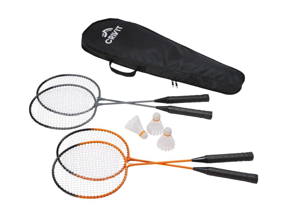 CRIVIT Komplet za badminton 4 loparji in 3 žogice - Akcija v trgovini Lidl