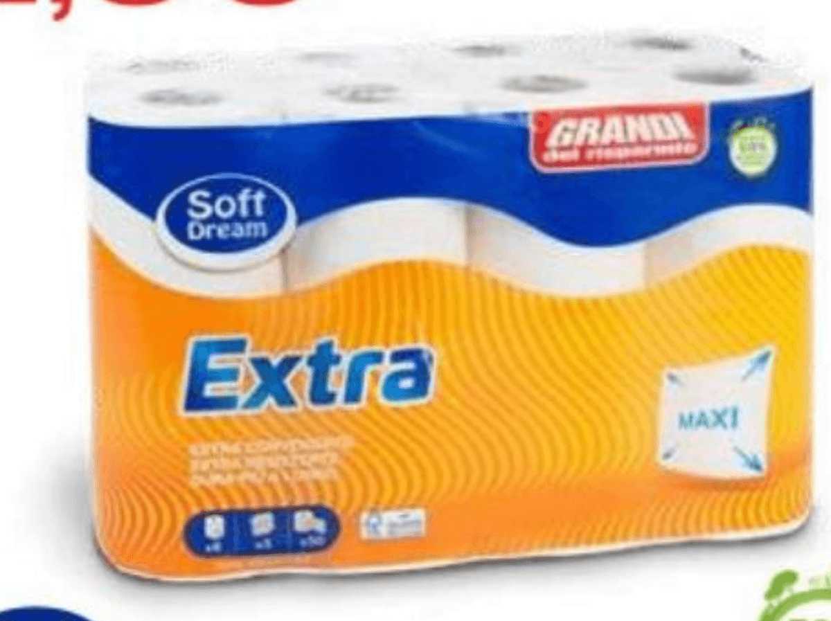 Soft Dream papirnate brisače 8 ROL - Akcija v trgovini Eurospin