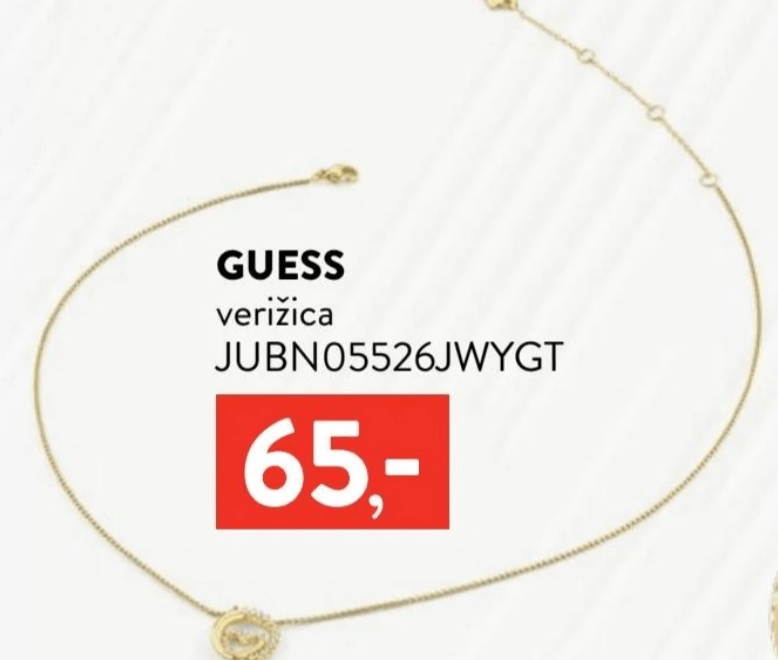 GUESS verižica JUBN05526JWYGT - Akcija v trgovini Regal Shop