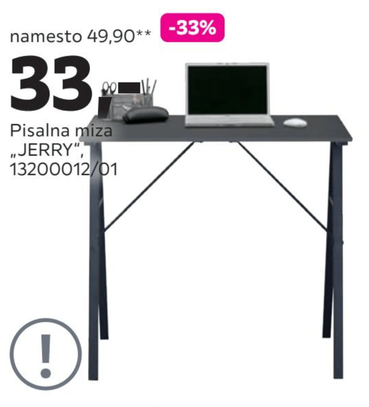 Pisalna miza „JERRY" - Akcija v trgovini Mömax