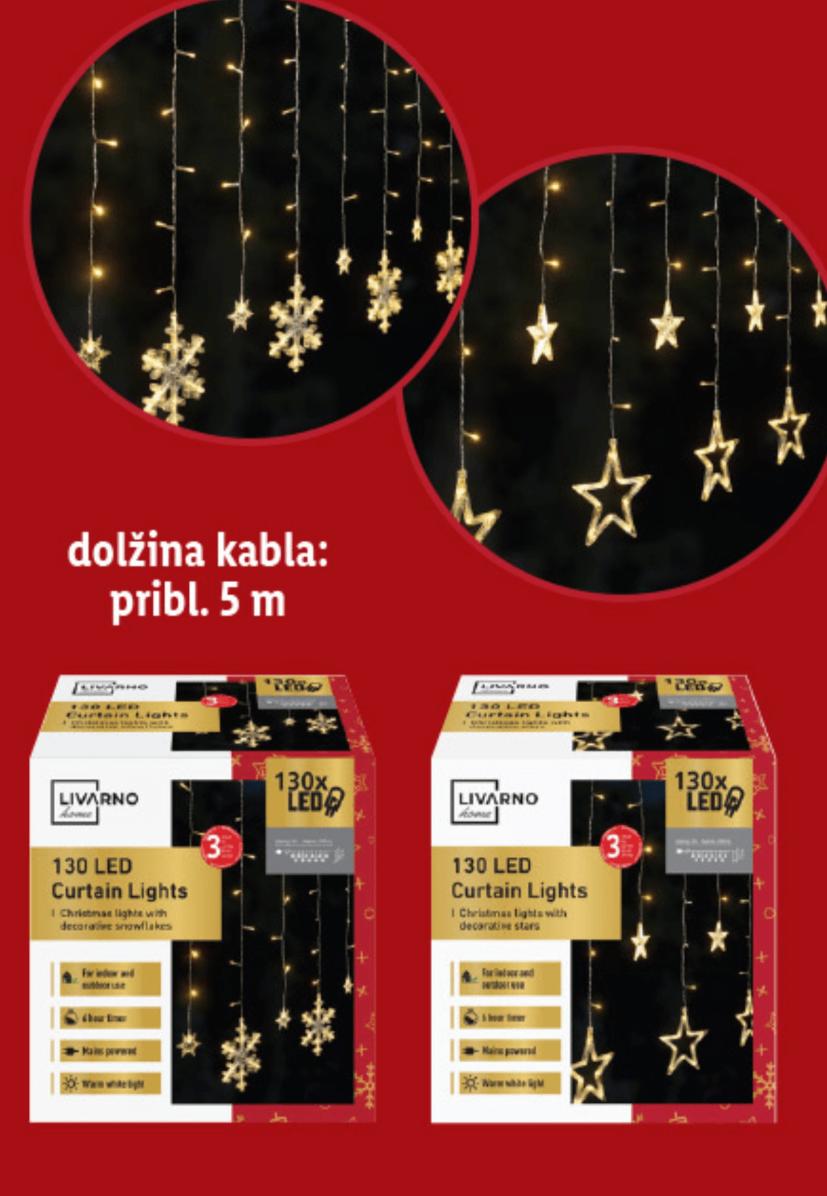 LIVARNO home LED-svetlobna zavesa - Akcija v trgovini Lidl