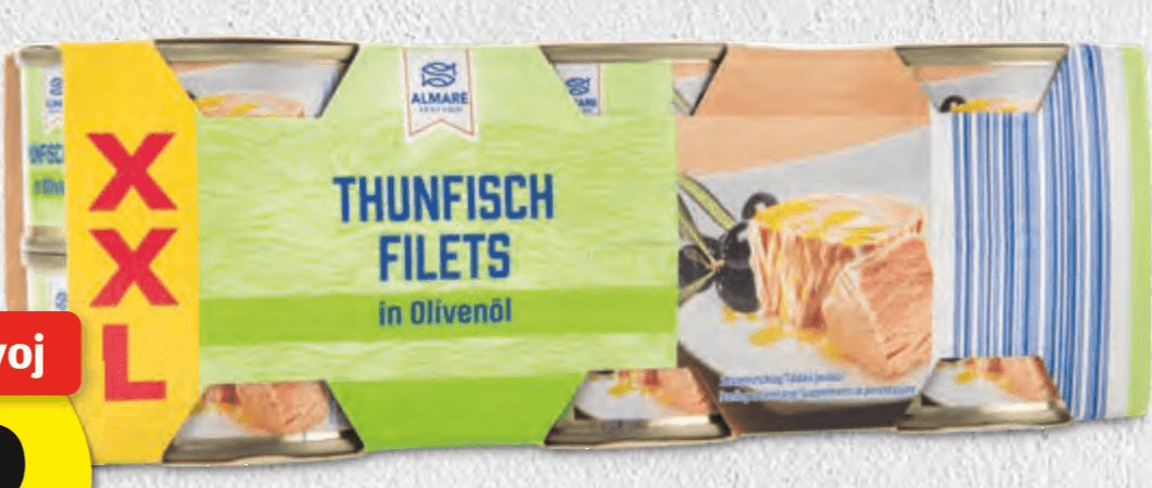 Almare Seafood Tunina v Oljčnem Olju 6 x 70 g - Akcija v trgovini Hofer