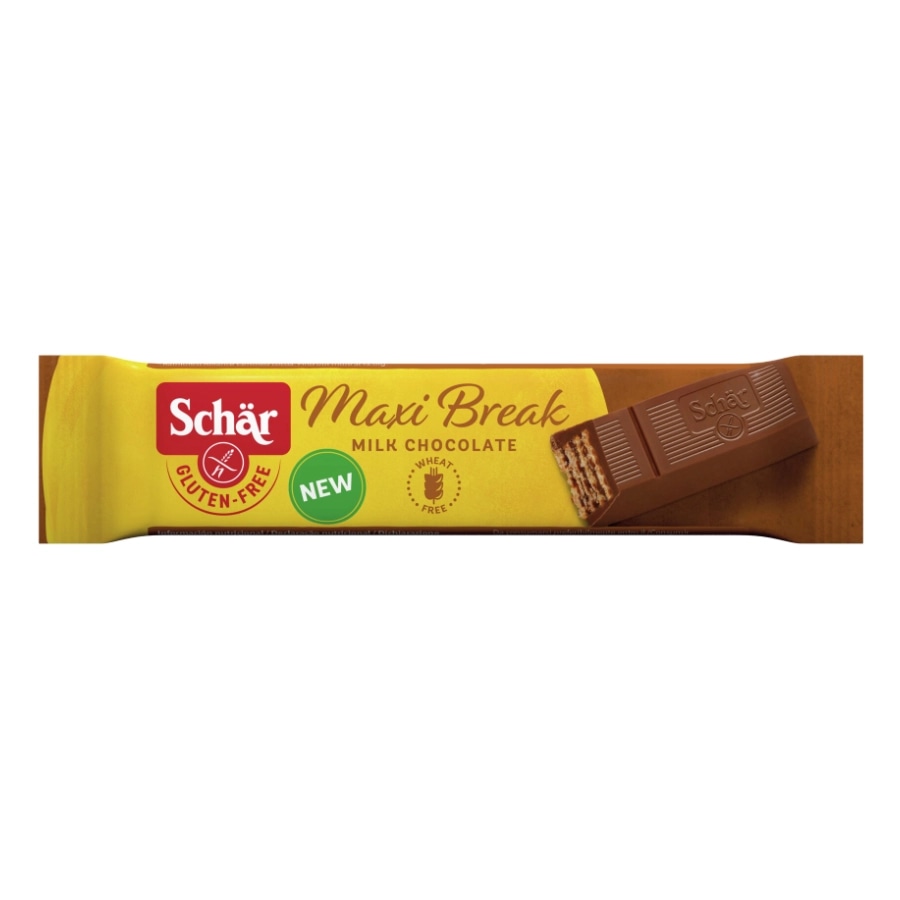 Vafelj z mlečno čokolado Maxi Break Schär 38 g - Akcija v trgovini Mercator