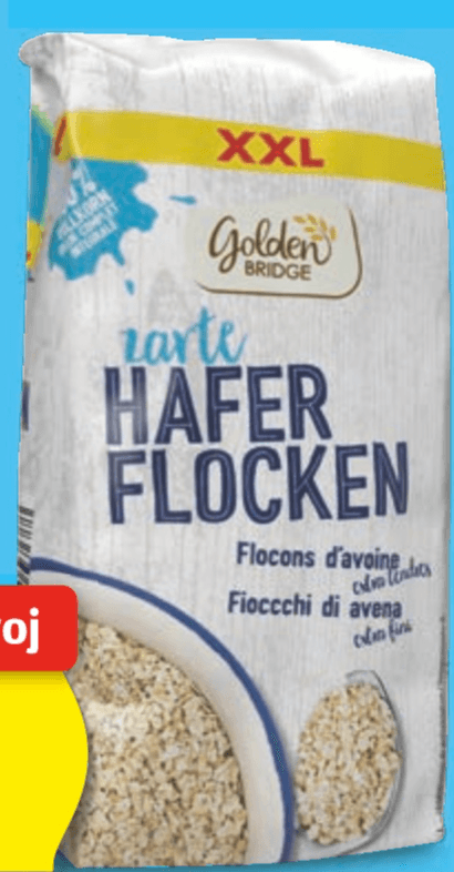 Golden Bridge Ovseni kosmiči 1 kg - Akcija v trgovini Hofer