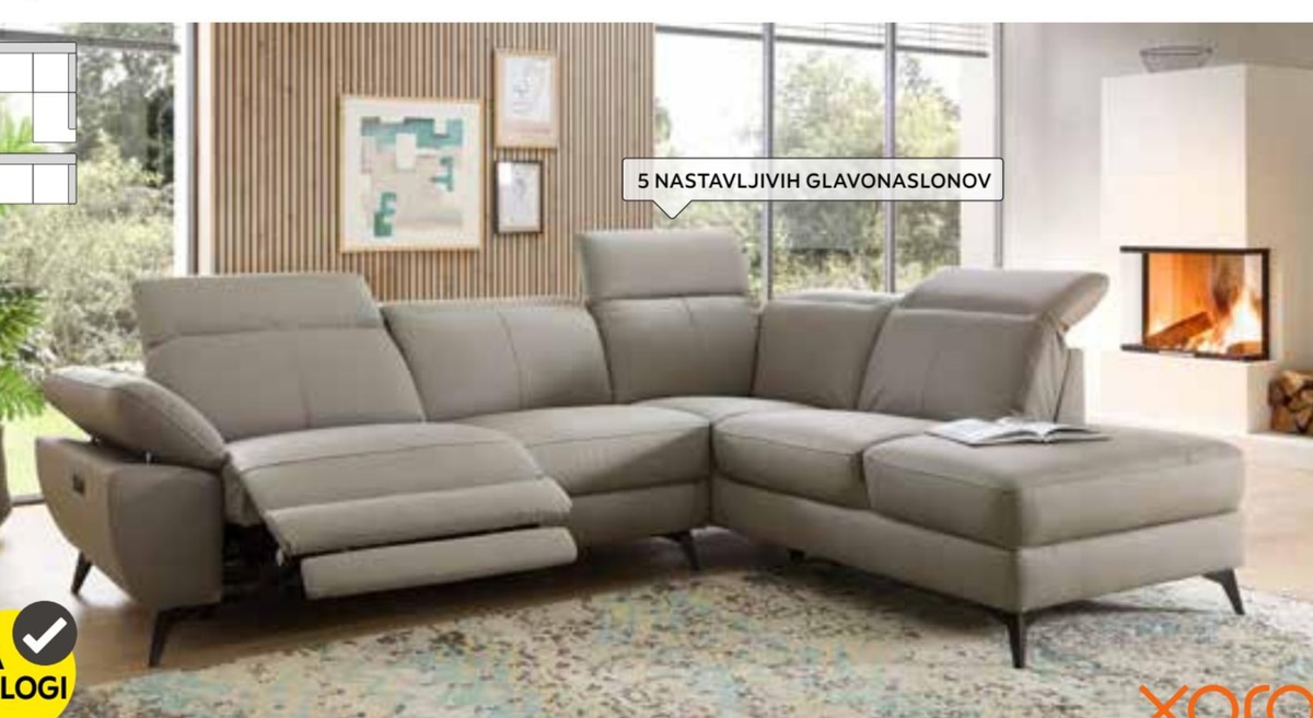 Sedežna garnitura - Akcija v trgovini Lesnina