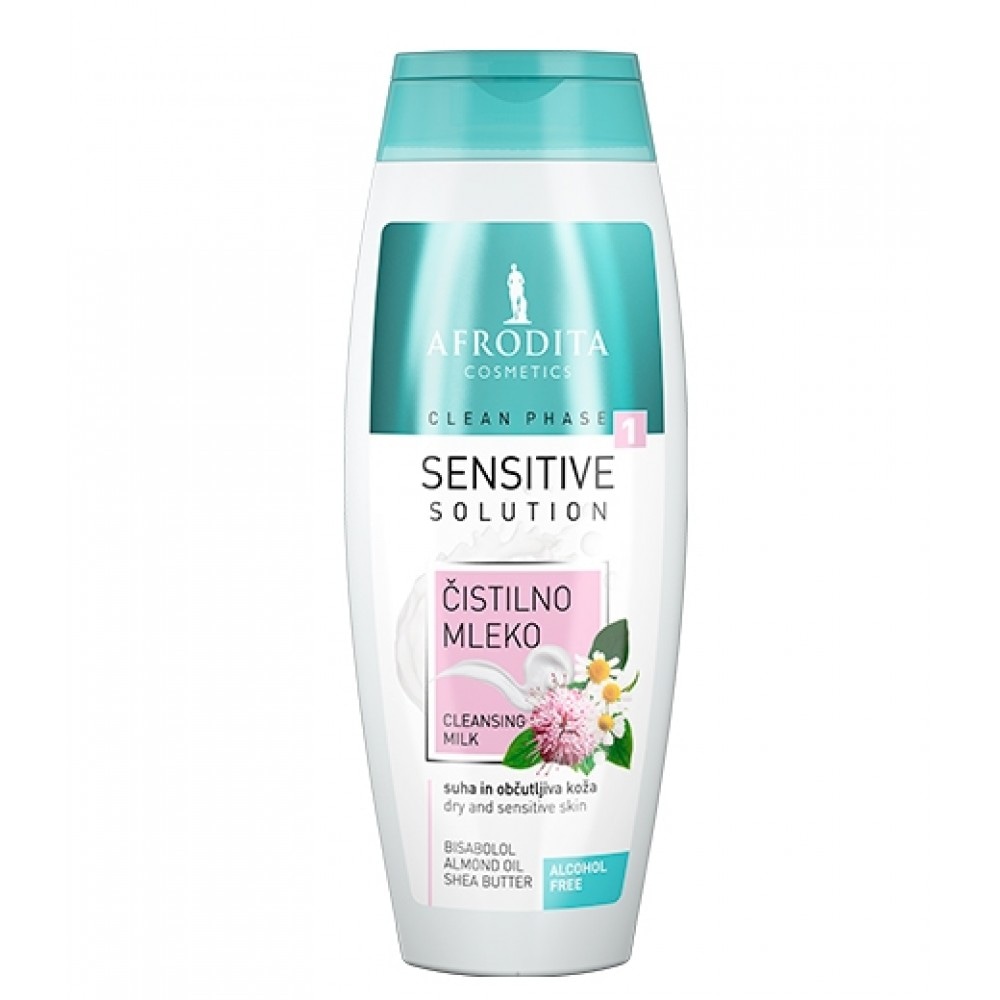 AFRODITA COSMETICS Clean Phase Sensitive Solution čistilno mleko za obraz 200 ml - Akcija v trgovini Dm