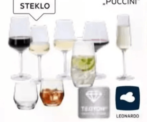 Linija kozarcev „Puccini" LEONARDO - Akcija v trgovini Lesnina