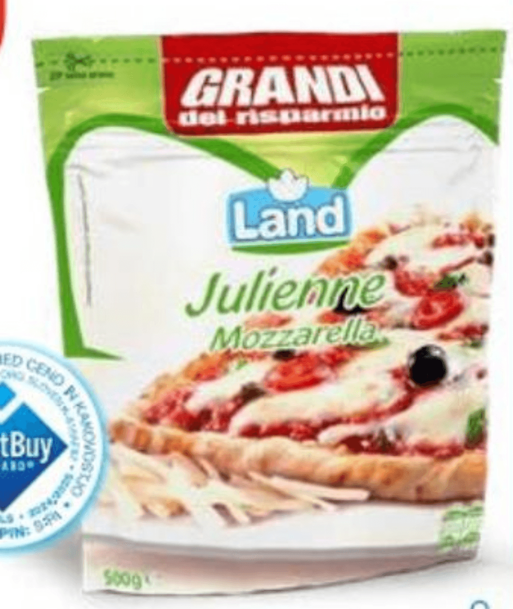 Mocarela, ribana 500 g Land - Akcija v trgovini Eurospin