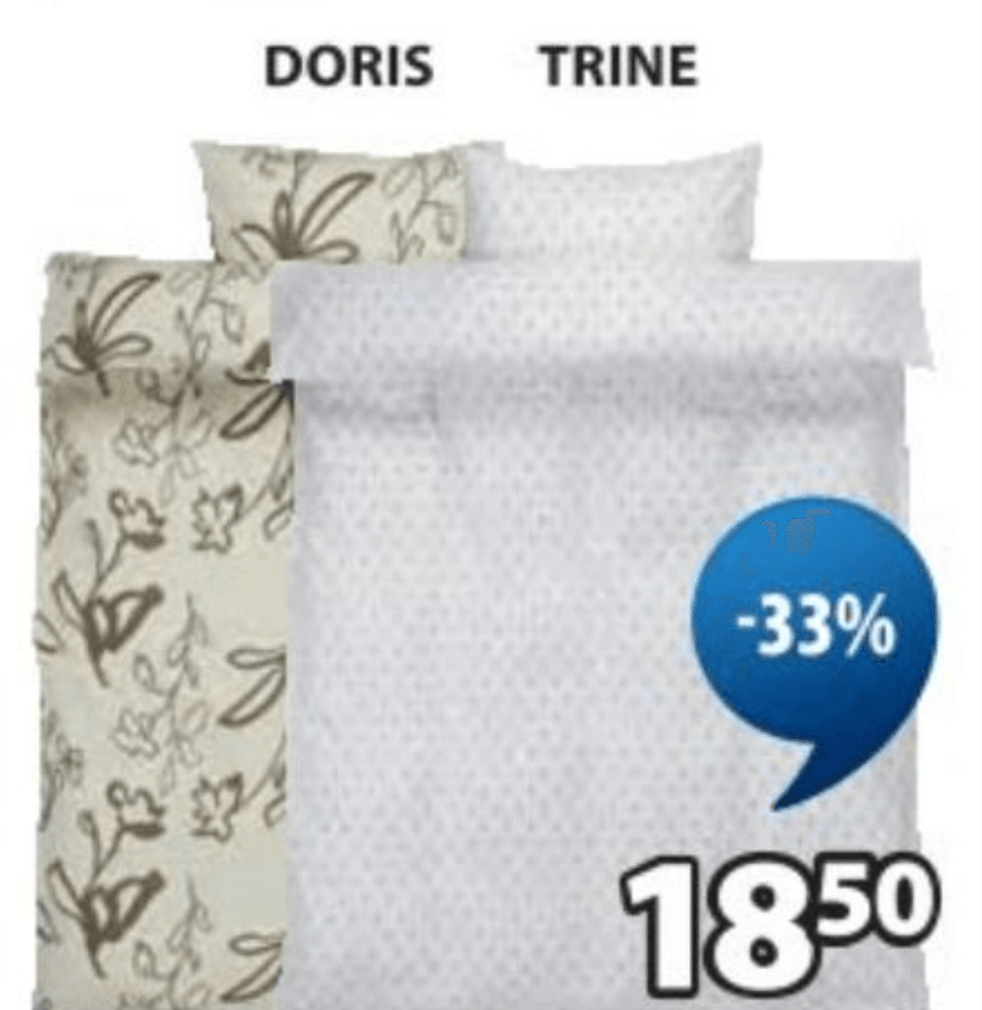 Posteljnina Doris Trine 140x200+50x70/75 cm - Akcija v trgovini Jysk