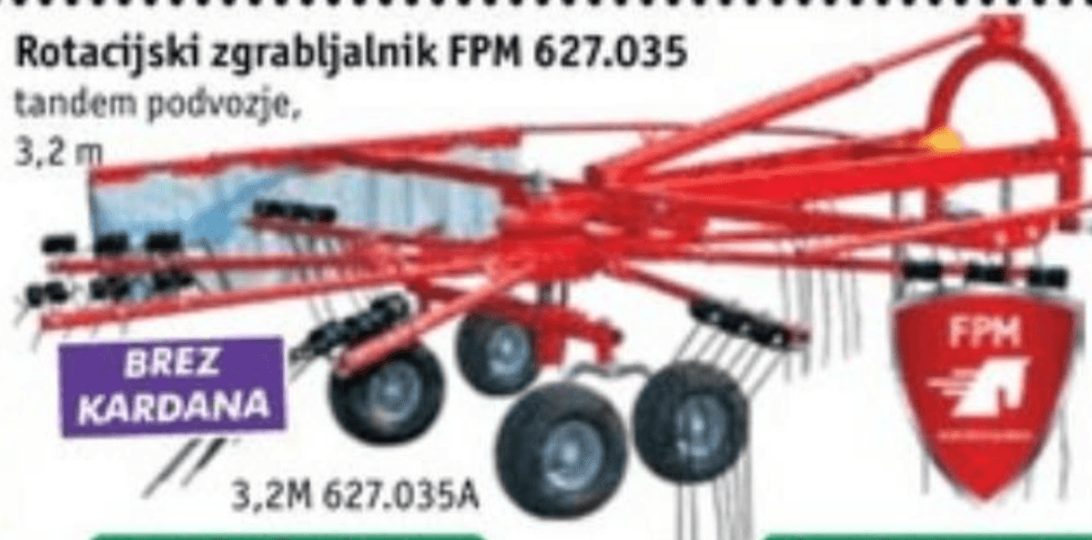 Rotacijski zgrabljalnik FPM 627.035 - Akcija v trgovini Jager