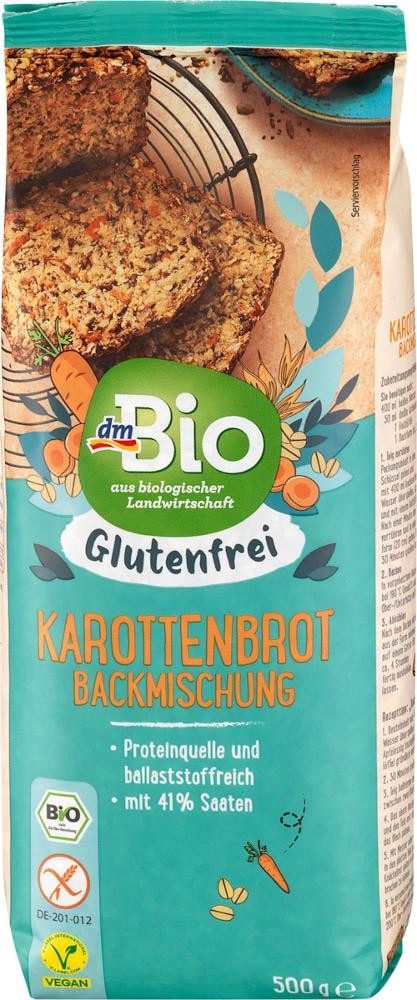 dmBio mešanica za pripravo korenčkovega kruha 500 g Akcija v trgovini Dm