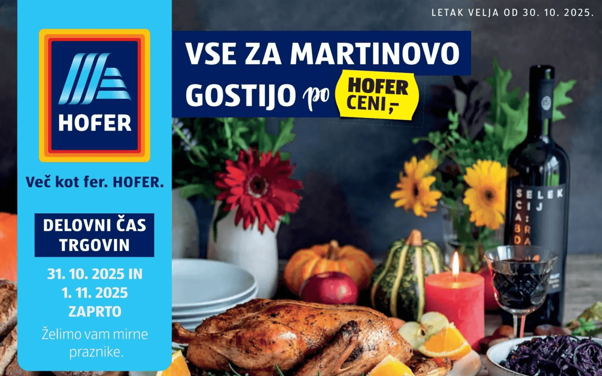Hofer katalog Akcijska ponudba od 30.10. do 08.11.2025
