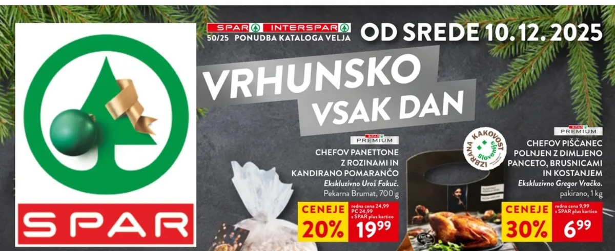Spar katalog Akcijska ponudba od 10.12. do 16.12.2025