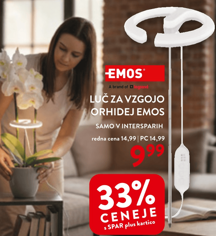 Luč za vzgojo orhidej Emos - Akcija v trgovini Spar