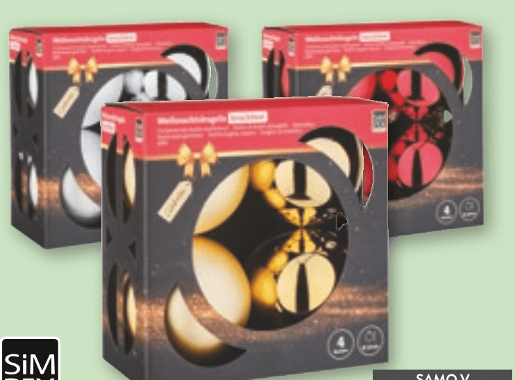 Simpex Basic Novoletni okraski 4 kos - Akcija v trgovini Spar