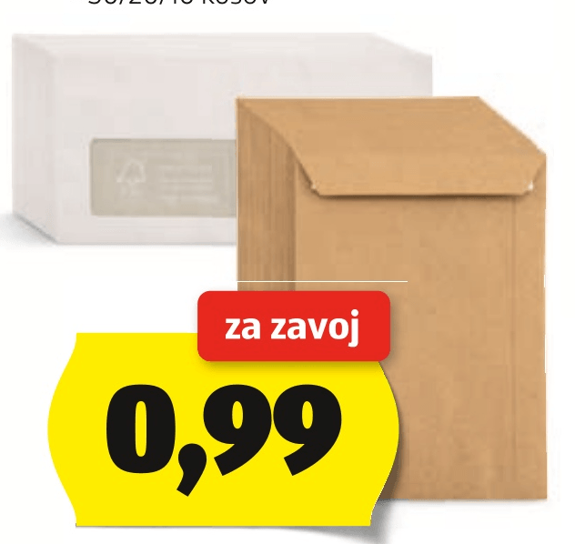 Expertiz Pisemske ovojnice - Akcija v trgovini Hofer