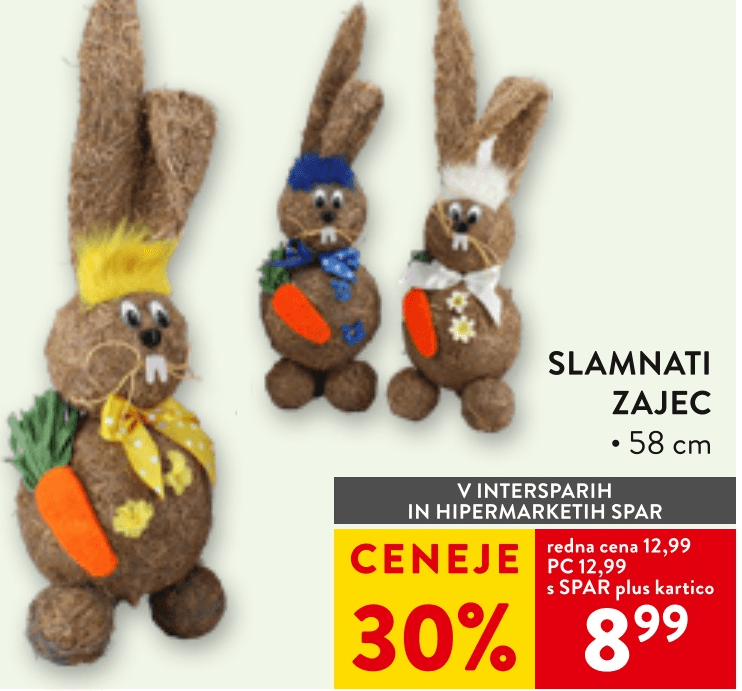Slamnati zajec - Akcija v trgovini Spar
