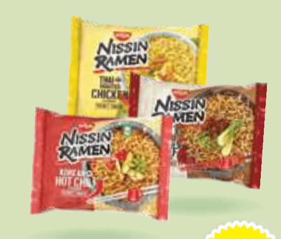 Instant rezanci Ramen Nissin 65 g - 66,8 g - Akcija v trgovini E.Leclerc